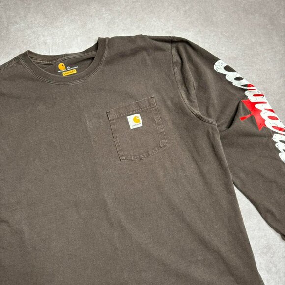 Brown Carhartt Long Sleeve Shirt - Picture 3 of 3